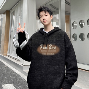 特P55控98高品秋冬季连帽毛衣男复古慵懒风针织衫毛衣外套MYL3315图片