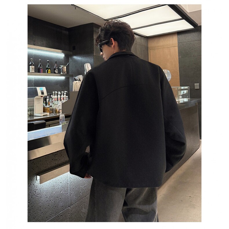 加棉加厚cleanfit立领短款拉链毛衣大衣夹克504-F30-P75控108,男装毛呢大衣,星座504