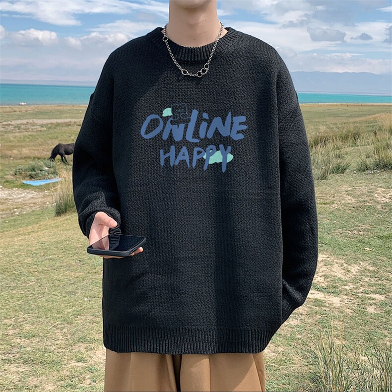 ！2023秋冬新款男士圆领毛衣百搭潮流针织衫上衣M320P45,男装针织衫/毛衣,电商B220