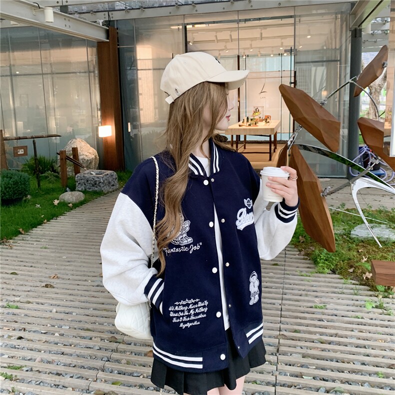 现货棒球服外套女2026春秋新款小个子超火休闲洋气减龄短款,女装卫衣/绒衫,网红馆