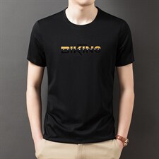 圆领短袖t恤2023年夏季新款中年男士打底上衣打底衫纯色印花男装，男装T恤，电商B212（原钱塘6029）
