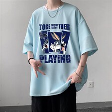 HT73234-P22华夫格t恤男短袖男大码五分袖大皂风，男装T恤，电商A040