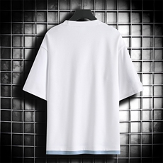 冰丝短袖网格挂拍体恤夏季休闲百搭刺绣纯色男上衣TC3149-P22，男装T恤，星座717