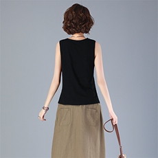 新款直筒常规圆领T恤纯色2021夏季，女装T恤，小林双子