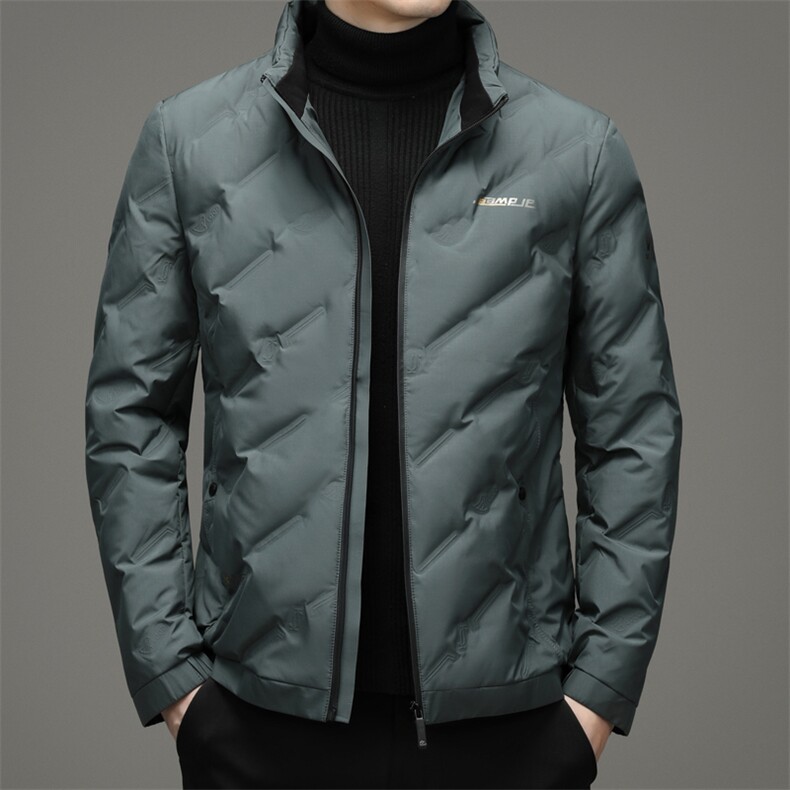 AN9871钱塘2020-3秋冬新款中年男士羽绒服立领休闲保暖外套P203图片