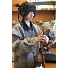 X982-P78cleanfit哈灵顿夹克男春秋美式拼接千鸟格廓形外套，男装T恤，电商B323A