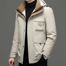BNSZ3396钱塘2020-2时尚简约冬季厚款中年男士90鹅绒羽绒服P300，男装羽绒服，钱塘207-2
