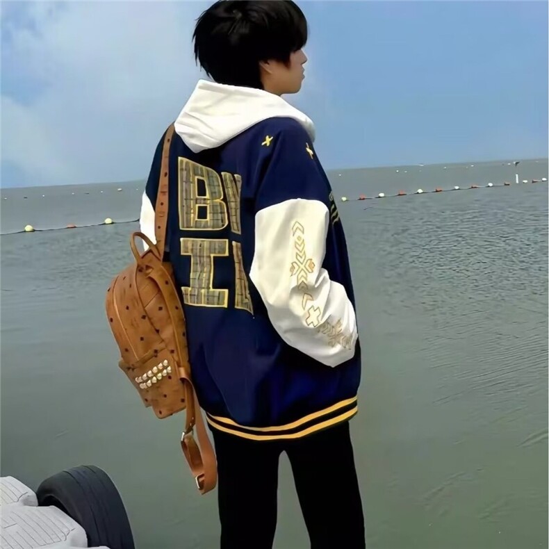 1506/GL60/P63少年美式复古民族刺绣棒球服夹克情侣潮牌外套，男装民族服装，星座1506A