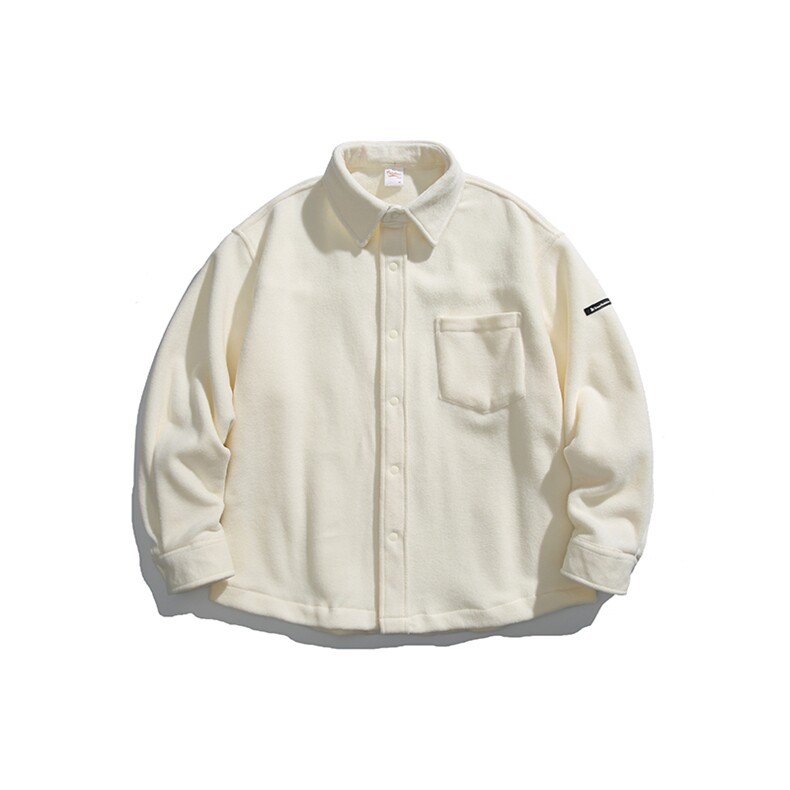 2025冬季新款男日系潮牌纯色加厚长袖衬衫宽松外套衬衣CS306-F79,男装衬衫,电商A101（原外27）