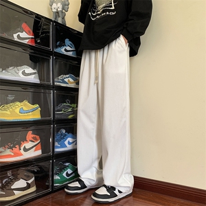 新款高品质休闲裤男包边包条直筒拖地裤 K829*P40控68图片