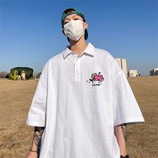 支持得物品质配合二开珠地网眼透气宽松短袖T恤翻领POLO衫PL105，男装T恤，电商A486