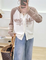 时尚显瘦字母提花羊毛衫女秋冬季新款宽松百搭长袖外套，女装羊毛衫，百纯羊绒