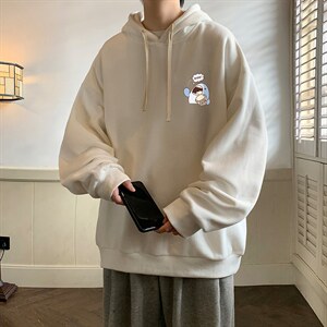 纯棉连帽卫衣男大码运动帽衫宽松薄WY2239-P35 加绒款-P40图片