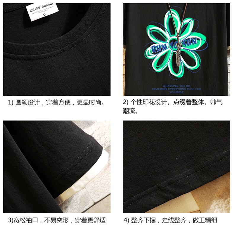 JT55170-P25假两件短袖t恤男大码胖子半袖体恤半截袖砖墙,男装T恤,电商A040A
