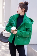 高级感PU皮羽绒服女2024年冬季新款女装时尚气质白鸭绒冬季外套，女装羽绒服，关键词