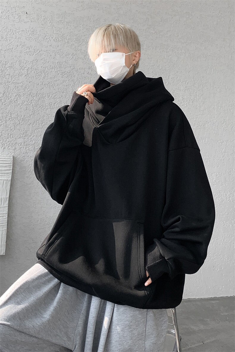 8XL-M刺客美式机能风外套高领连帽卫衣男加绒加厚上衣WY14P68控88,男装卫衣,电商D206-1