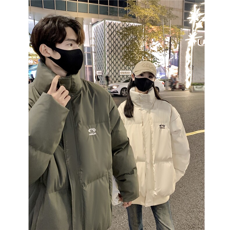 情侣冬装港风PU软皮棉服刺绣logo棉衣休闲加厚外套男G1103P128,男装棉衣,电商A339