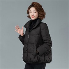 2025冬新款修身简约显瘦保暖短款羽绒服90白鸭绒图片
