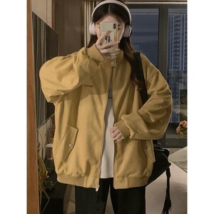 2025新款绒面麂皮外套格纹拼接工装秋季男女休闲风夹克HH6811 P69图片