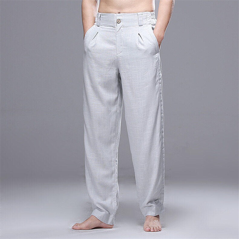 春夏风休闲裤男宽松大码阔腿长裤子潮流棉麻哈伦裤X1660-P75,男装休闲裤,星座1105-3