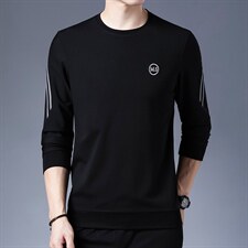 2023春秋季男装新款卫衣休闲纯色长袖青少年男士上衣百搭衣服男装图片