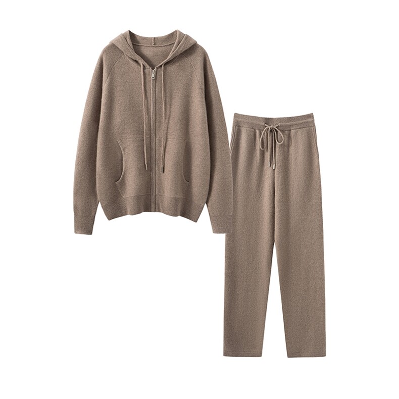 2025年秋头两件套时尚百搭提前羊绒套装，女装套装/套裙，萨奥羊绒