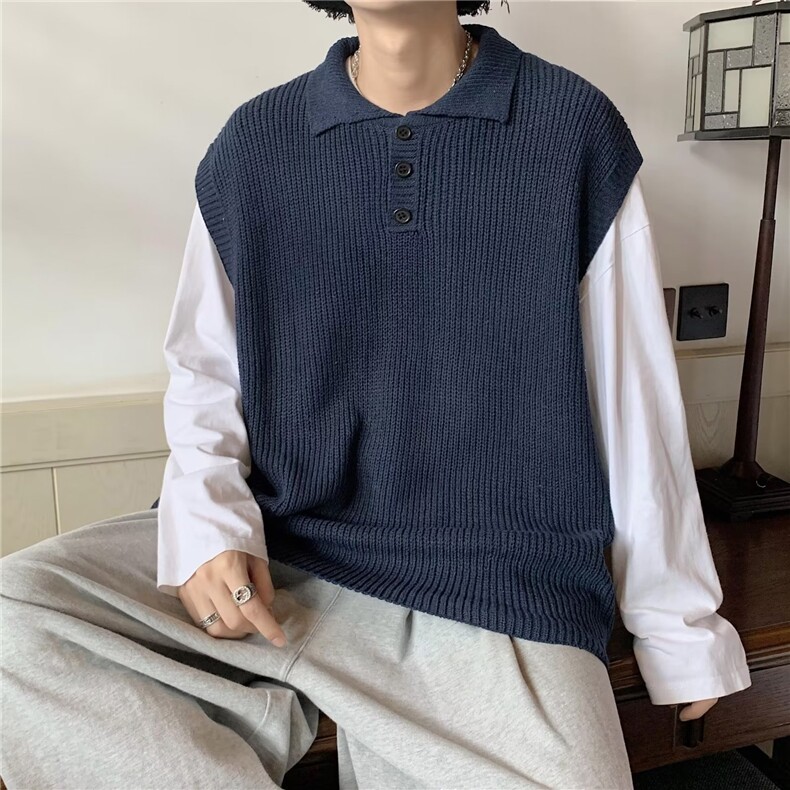 男秋冬季新款潮韩版百搭情侣毛衣针织衫无袖外套R0129P36,男装针织衫/毛衣,星座1116-2