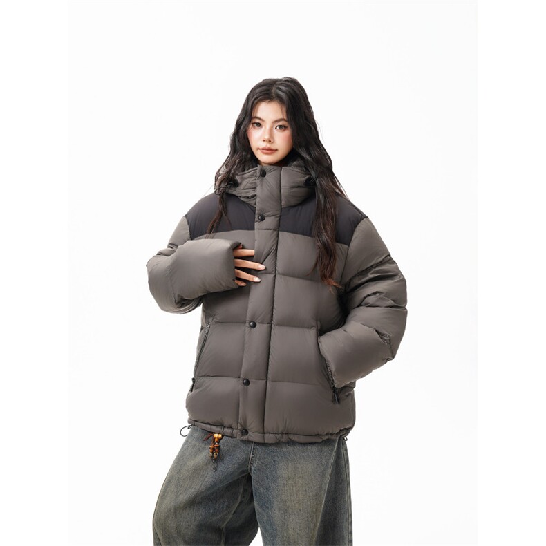 90%绒新标有报告连帽撞色韩版宽松羽绒服外套Y990/370现货,男装羽绒服,星座202-3