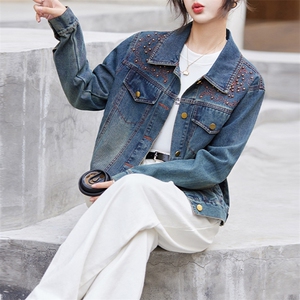 牛仔外套女新款2024年春秋季韩版设计感气质洋气小个子百搭上衣图片