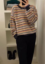 彩条毛衣，女装针织衫/毛衣，FMV