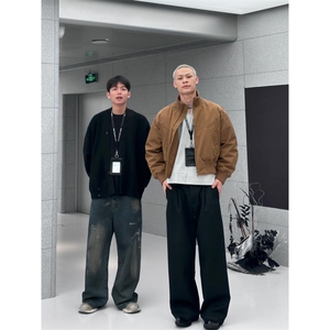MF06-特P90  美式高街立领棒球棉服飞行夹克棉衣短款外套男图片