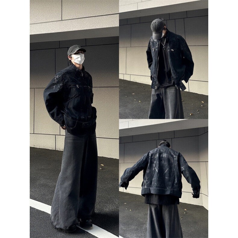 【有货】K12CC-特P78 美式高街短款外套男痞帅解构夹克图片