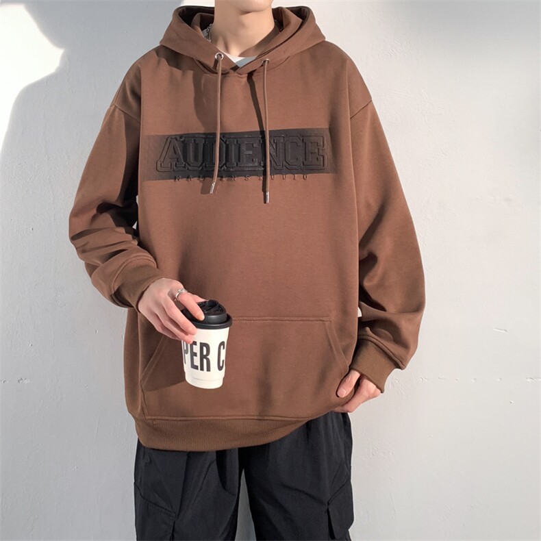 EQ190凹凸印花连帽套头卫衣男装港风潮流春季外套P58,男装卫衣,电商C306-1