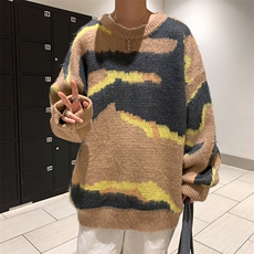 毛衣男潮流百搭男装潮牌ins宽松休闲男装撞色针织衫上衣M902-p48，男装针织衫/毛衣，星座1008-1