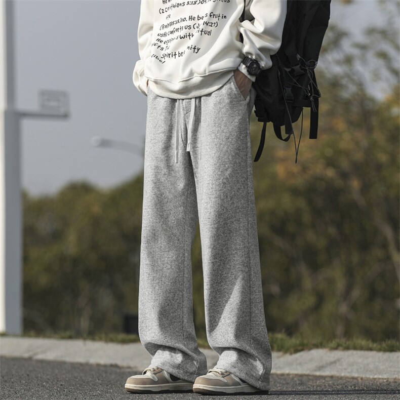 时尚新款宽松直筒百搭卫裤男生阔腿运动休闲长裤X1870-特批-55,男装休闲裤,星座718