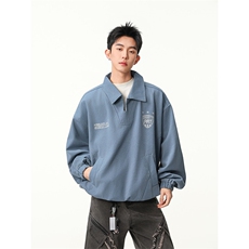 水洗牛仔外套男款春季美式痞帅上衣服宽松休闲工装夹克JK1314-P80，男装工装外套，星座1103-3