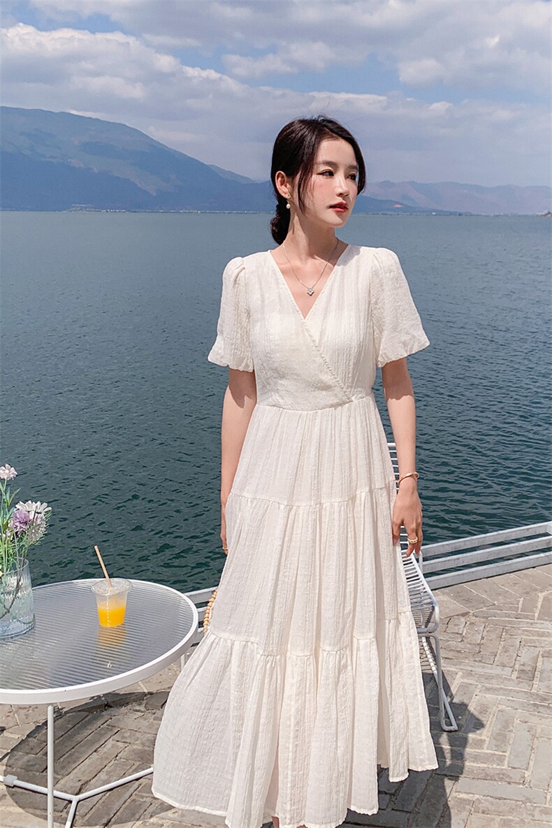 新款现货，白色连衣裙B081-3088-P125-K178,女装连衣裙,浙宝276（原081）