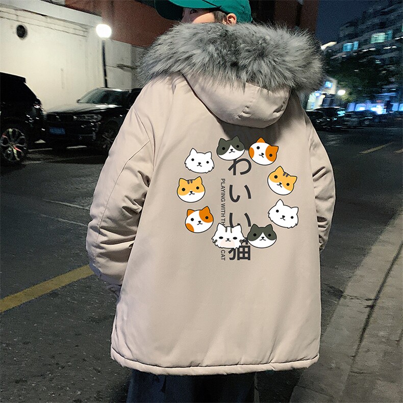 MM48215-P130冬季大毛领棉衣男士大码加厚棉袄男棉服,男装棉衣,电商A040