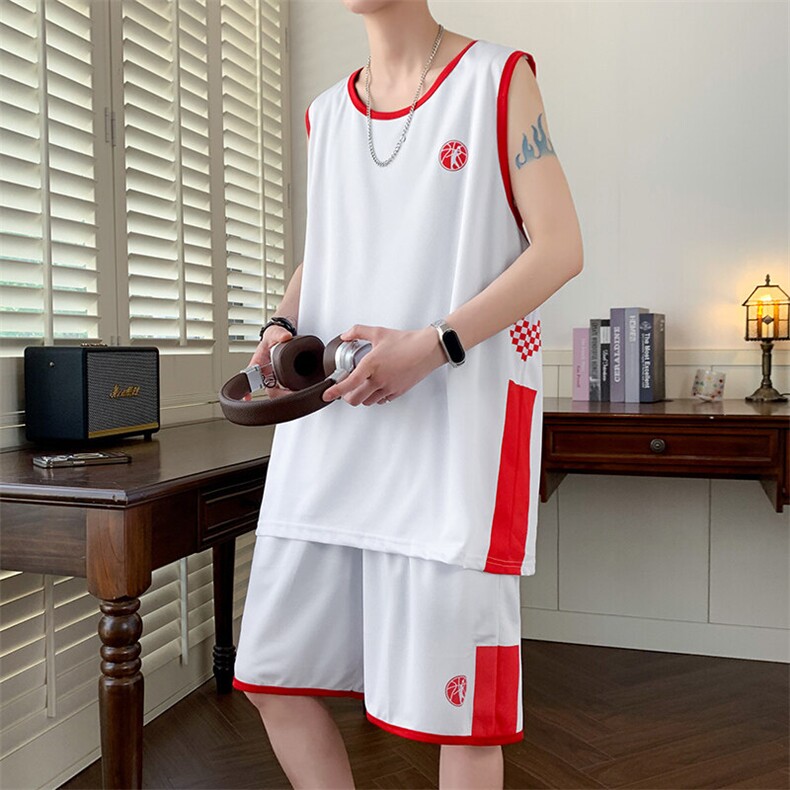 TZ137-P55大码M-8XL冰丝学生运动套装篮球服背套装,男装休闲套装,星座507A（原星座306B-2）