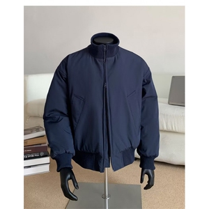 秋冬季加厚飞行员夹克棉衣男士高级感美式棉服短款立领棒球服图片