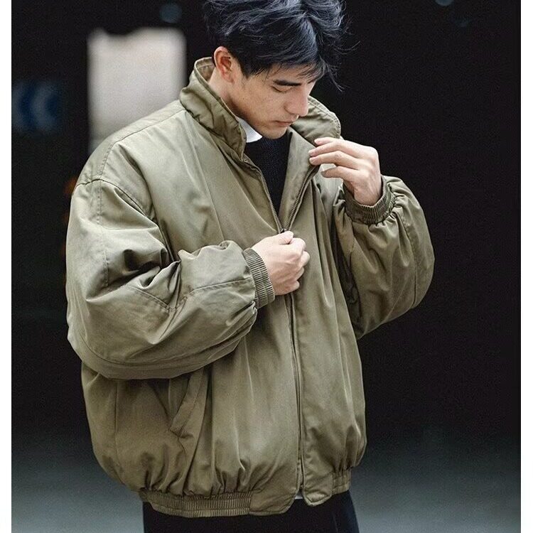 青年夹克棉服日系宽松廓形短款冬季保暖飞行员棉衣YSDL-A125-P75图片