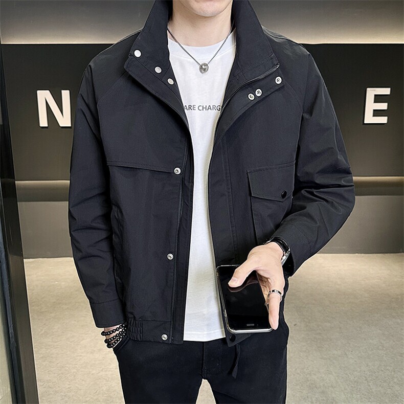 C317-2508-P1252025春季新款夹克外套男立领工装款,男装夹克,电商C317