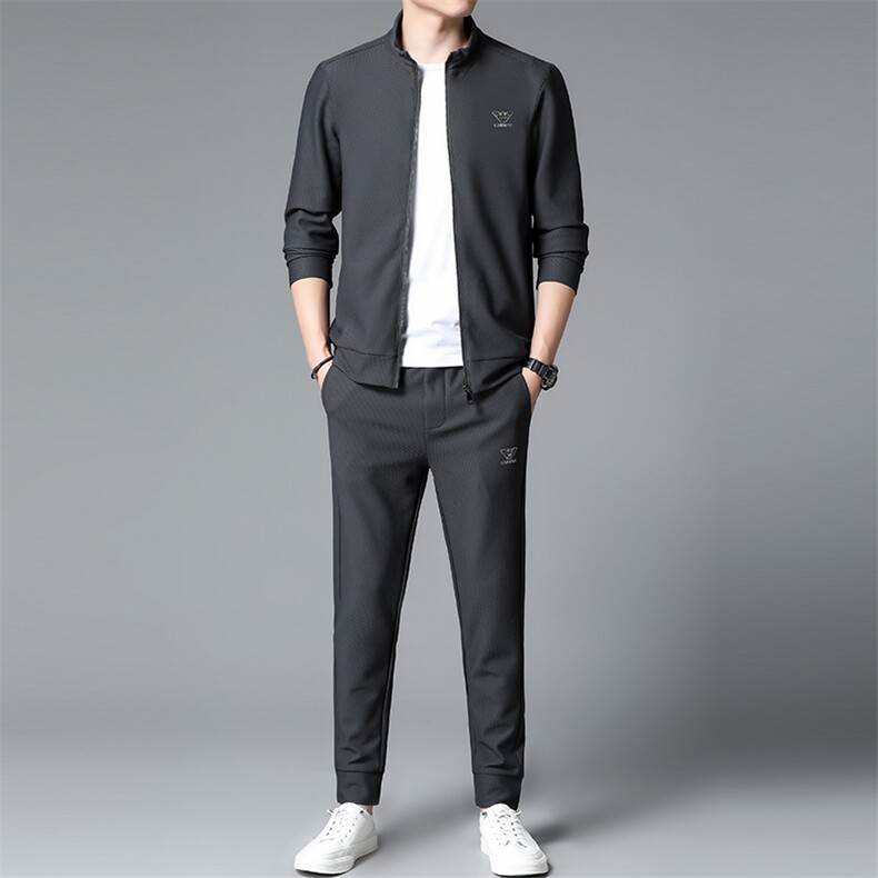 S3093-2钱塘2020-2中青年男士春秋薄款时尚休闲简约百搭卫衣P175,男装休闲套装,钱塘207-2