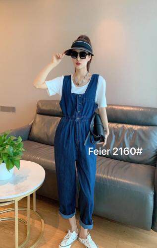 薄料牛仔背带裤套装，女装职业装，菲儿