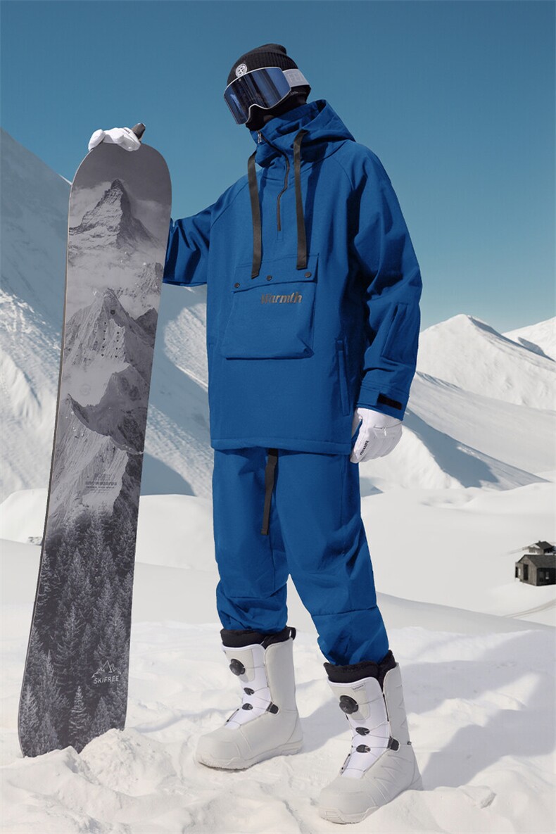 单双板滑雪服套装男款冬季加绒加厚情侣装冲锋衣三合一户外运动服,男装休闲套装,电商A001-1