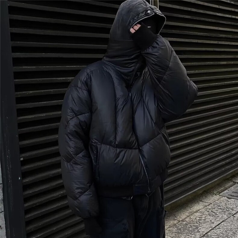 美式复古vibe裤子男款高街cleanfit弯刀微喇黑色牛仔裤修身直筒裤图片
