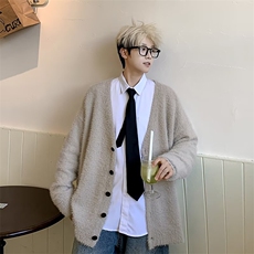 开衫毛衣原宿时尚百搭文艺潮流慵懒简约日系1321P53，男装针织衫/毛衣，星座410-2