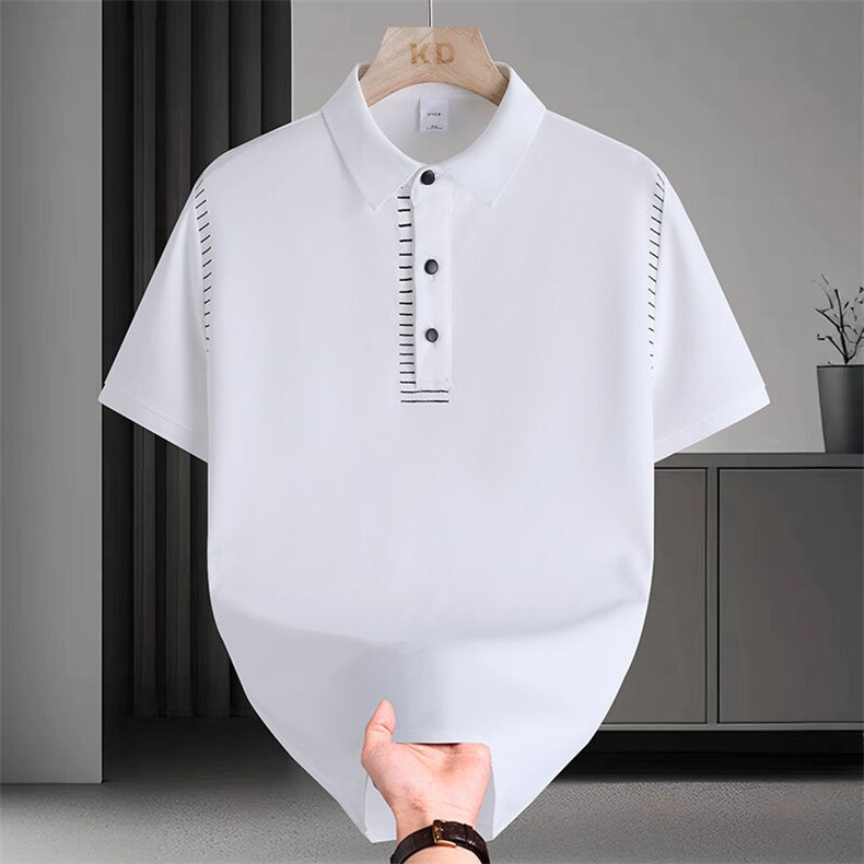 抖音夏季高品质潮流休闲翻领短袖T恤上衣POLO衫男8839P35，男装T恤，电商B226-2（原B217-2）