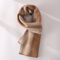 秋冬季羊绒简约休闲百搭时尚四平芝麻点男士围巾，围巾，云暖羊山羊绒