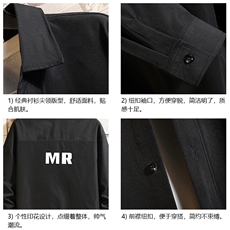 CS15253-P38长袖衬衫男士大码宽松衬衣男寸衫砖墙，男装衬衫，电商A040A